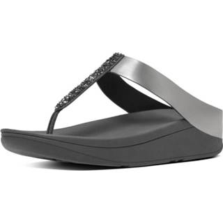 👉 Vrouwen zilver FitFlop Fino™ toe-post 190035252083