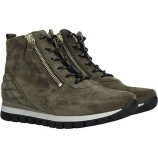 👉 Veterboots vrouwen groen damesschoenen leer Gabor Veterboot 4064032693469 4064032693414 4064032693452 4064032693506