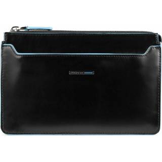 👉 Smartphone zwart leer Blue Square Piquadro Clutch With Removable Strap Black 8024671579452