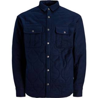 👉 Overshirt katoen m overhemden male blauw Jack & Jones James quilted ls ln navy r//rela 5715107689823 5715107689816 5715107689861