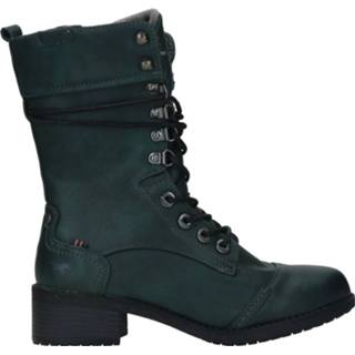 👉 Veterboots synthetisch damesschoenen vrouwen groen Mustang Veterboot 4060891878924