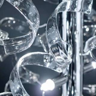 👉 Vloer lamp metaal a++ transparant metallux Vloerlamp Crystal met bewerkte staaf