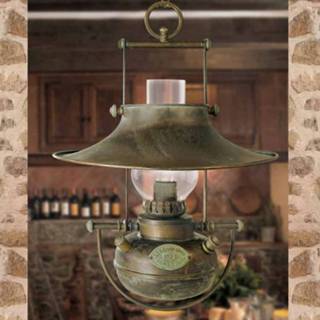 👉 Antieke hanglamp oud-messing Guadalupa