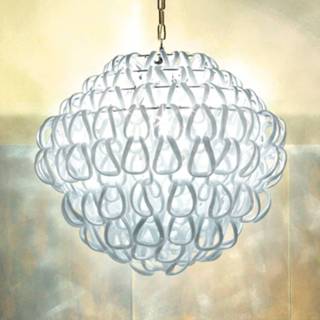 👉 Glas f Angelo Mangiarotti wit a++ Kristalglas-hanglamp Giogali, 50 cm,