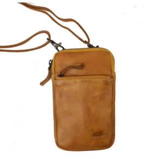 👉 Telefoontas geel okergeel leer volwassenen vrouwen schoudertas nederlands ritssluiting Bear Design Phone Bag Sammy Telefoontasje Oker 8717741718621