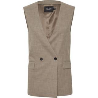 👉 Polyester l vrouwen bruin Soaked in Luxury Sl navya suiting waistcoat