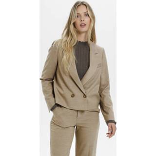 👉 Blazer polyester l vrouwen taupe Soaked in Luxury 30405900 slajlin cropped 5715171090693