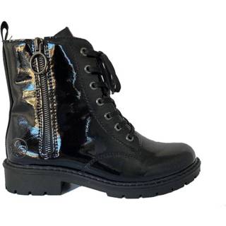👉 Veterboots lak damesschoenen vrouwen zwart Rieker 4060596155252 4060596155276 4060596155283