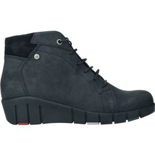 👉 Veterboots leer damesschoenen vrouwen zwart Wolky Chicago comfort veterboot 8719205441090