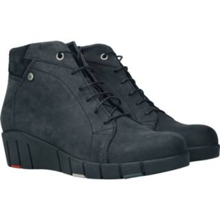 👉 Veterboots vrouwen zwart damesschoenen leer Wolky Chicago comfort veterboot 8719205441090