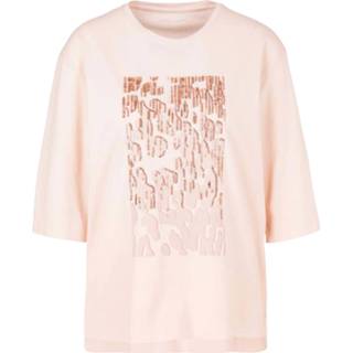 👉 Paillet roze katoen vrouwen print Marc Cain Pailletten shirt 4061737951795