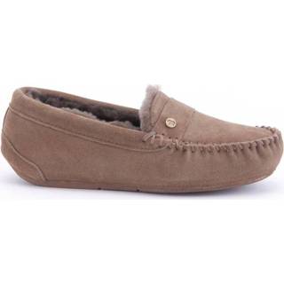 👉 Pantoffels bruin suede vrouwen Warmbat Nowra NWR341055 Mud maat