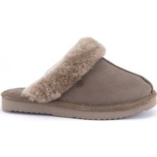 👉 Pantoffels grijs damesschoenen vrouwen bruin Warmbat lismore lsm321064 liver / 8719394133233