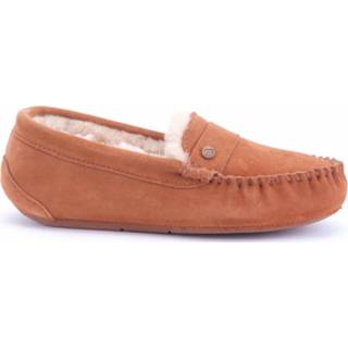 👉 Pantoffels bruin suede vrouwen Warmbat Nowra NWR341025 Cognac maat