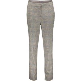 👉 Kant l broeken vrouwen beige Geisha 11841-24 pant check high waist