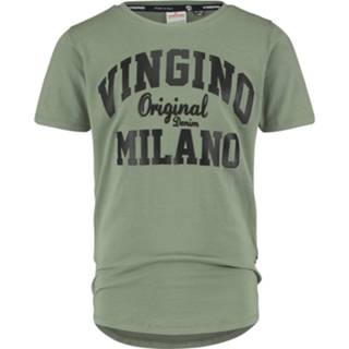 👉 Short sleeve katoen male groen Vingino sleeves logo carrier 8720386053705