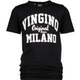 👉 Short sleeve katoen male zwart Vingino sleeves logo carrier 8719901755422