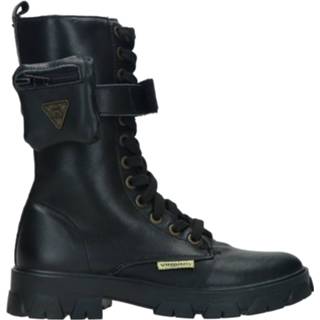 👉 Veterboots zwart laag kunststof textiel active leer Vingino Roxanne Veterboot 8718551589975