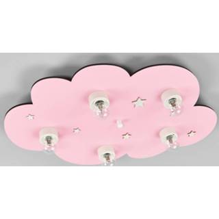 👉 Fantastische kinderplafondlamp WOLK roze