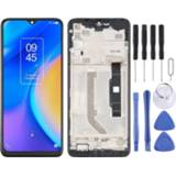 👉 Digitizer zwart active LCD-scherm en volledige montage met frame voor TCL 20 SE T761H (zwart)