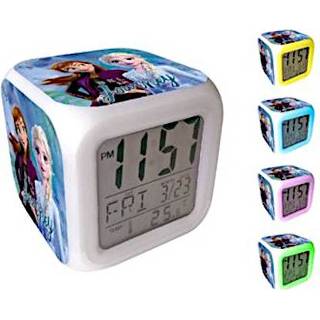 👉 Wekker siliconen antraciet Disney Frozen digitaal led 8435507855495