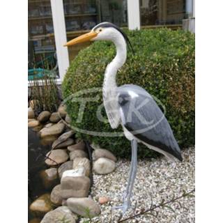 👉 Vijverdecoratie plastic kunststof One Size grijs reiger vogel 87 cm vijver decoratie/verjager - Vogelverschrikkers/vogelverjagers artikelen decoratie dieren 8720147188615
