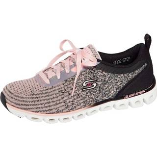 👉 Multicolor gepolsterde rand vrouwen roze zwart textiel Sportschoen Skechers Zwart/Roze