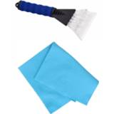 👉 IJskrabber blauw Autoramen soft grip 25 cm met anti-condens doek