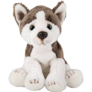 👉 Knuffel pluche kinderen dieren Husky hond 13 cm