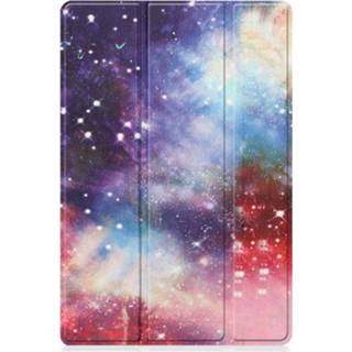 👉 Kunstleder space design unisex paars IMoshion Trifold Bookcase voor de Samsung Galaxy Tab A8 (2021) - 8719295597523