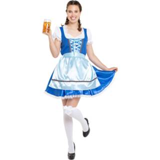 👉 Jurk blauw polyester XXL Oktoberfest Dirndl Maat (44) 8714572632997
