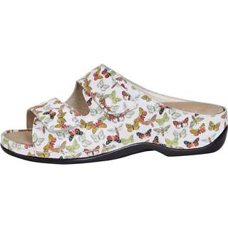 👉 Muil multicolor glad leer motief vrouwen topkwaliteit Muiltje Berkemann