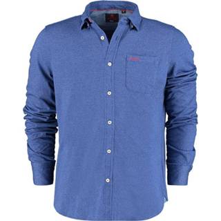 👉 Overhemd blauw polyester men New Zealand Auckland ohura 1651 grid blue 8719608689518
