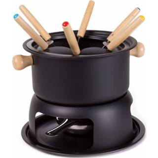 👉 Zwart Benson Fondue Set - 18 x 9 cm. 6 Personen 8720195795308