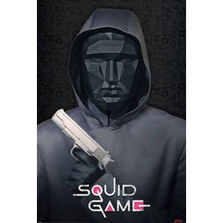 👉 Poster Hoofdmateriaa Papier unisex meerkleurig mannen Squid Game - Mask Man 5050574350204