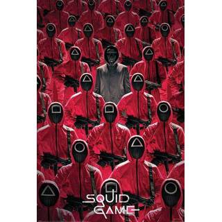 👉 Poster unisex meerkleurig Hoofdmateriaa Papier Squid Game - Crowd 5050574350099