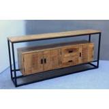 👉 Dressoir Custom Made mannen Mangohout Julian met 3 deuren en 2 laden