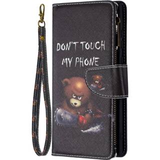 👉 Portemonnee zwart Fonu Samsung S22 Ultra Wallet Hoesje - Don't Touch Me 8720598438420