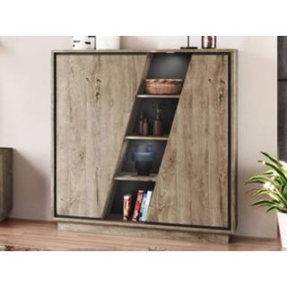 👉 Commode Hoge ACORI 2 deuren cognac ribbec zonder led 5400943216158