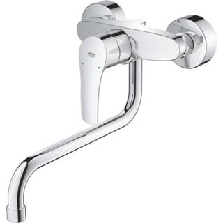 👉 Chroom GROHE Eurosmart keukenmengkraan wandmontage, 4005176635786