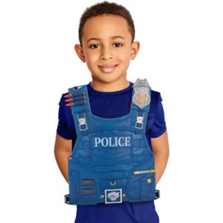 Vest blauw polyester kinderen One Size Kogelvrij politie verkleed speelgoed voor