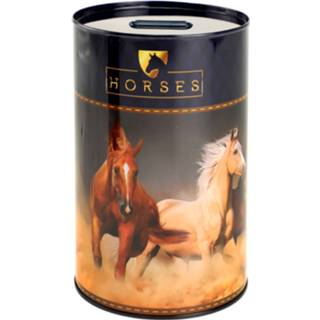 👉 Spaarpot zwart bruin staal Toi-toys Horses Pro 15 X 10 Cm Zwart/bruin 8719904355261