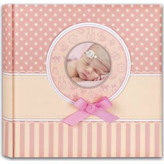 👉 Fotoboek roze kunststof baby's meisjes Fotoboek/fotoalbum Matilda baby meisje met 30 paginas 31 x 3,5 cm