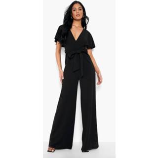 👉 Tall Getailleerde Jumpsuit Met Ceintuur, Black