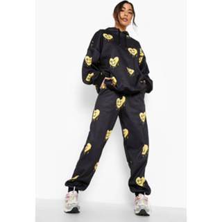 👉 Hartjes Trainingspak Met Hoodie En Joggingbroek, Black