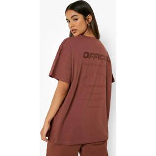 Official Oversized Monochroom T-Shirt Met Korte Mouwen, Chocolate