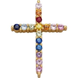 👉 Hanger multicolor legering geel vrouwen luxueus materiaal Kruis Diemer Farbstein 4055708195769