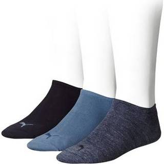 👉 Sneaker sokken blauw Puma - Plain 3P Denim Blue