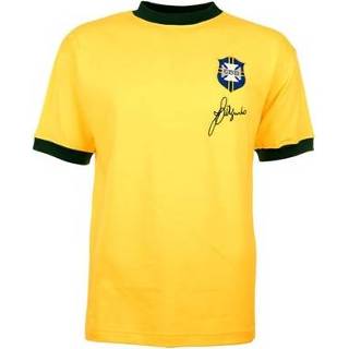 👉 Voetbalshirt Brazilië Carlos Alberto Retro WK 1970 + Nummer 4