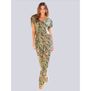 👉 Jumpsuit viscose vrouwen perfect voor kantoor zwart Alba Moda Zwart::Groen 4055708167650